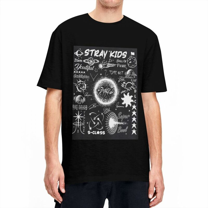 Muzyka Kpop śmieszne Graffiti T Shirt stylowy piosenkarz modny fajne koszulki krótki rękaw Y2K T-Shirt bawełniany duży Top z okrągłym dekoltem