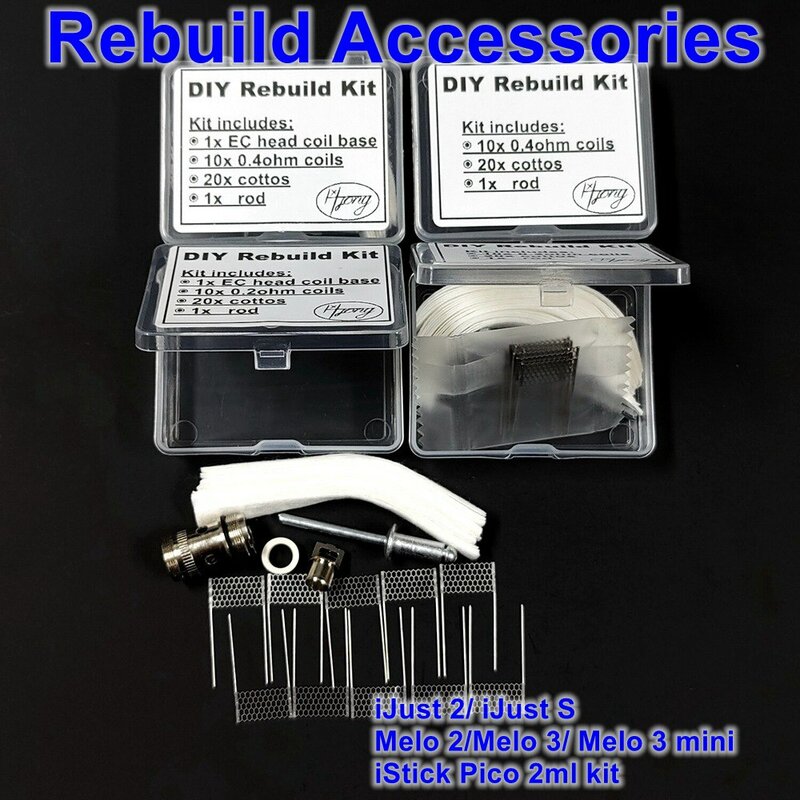 Hong-piezas de reconstrucción, herramienta de bobina para IStick Pico IJust 2/S Melo 3/2, Mini Kit de malla reconstruible, herramientas de bobina de algodón DIY, accesorio