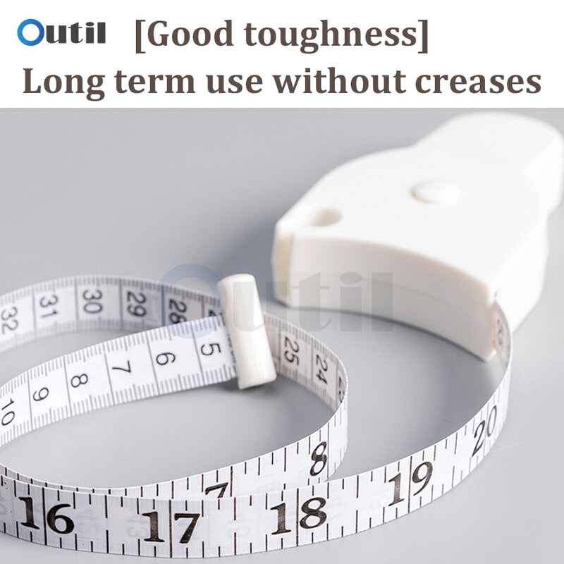 150cm Self-tightening Body Measuring Tape Health Fitness Tester Metric Centimeter Tape Ruler Body Circumference Measuring Tape