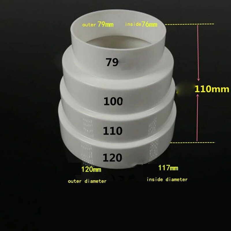 Tragbares Lüfter rohr Lüfter rohr praktisches Ersatz zubehör 110/mm abs Kunststoff verbinder Kanal abzieher