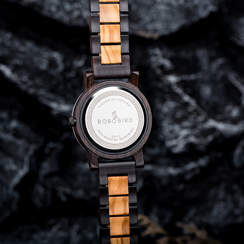 Мужские наручные часы BOBO BIRD Stone, новинка 2022, мужские наручные часы с деревянным ремешком, персонализированный рождественский подарок, Прямая поставка