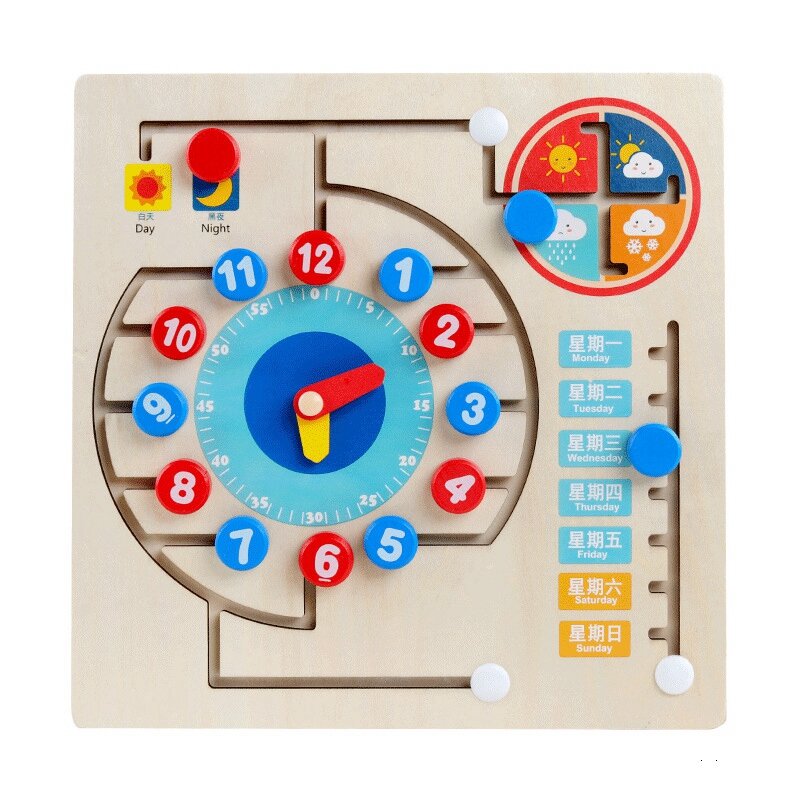 Mainan pemasangan Digital waktu untuk anak-anak jam menit waktu kedua kognisi Awal prasekolah alat bantu mengajar mainan