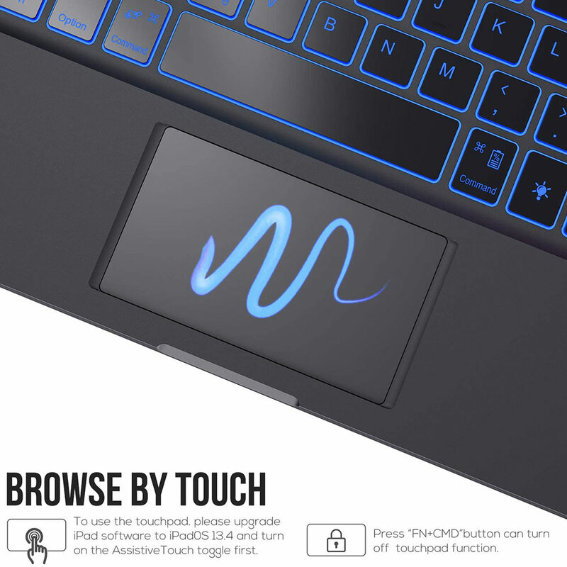WiWU Keyboard Berputar untuk iPad Pro 12.9 11 10.9 10.5 10.2 Keyboard Tablet dengan Tempat Pensil Keyboard Nirkabel untuk iPad Air 5 4