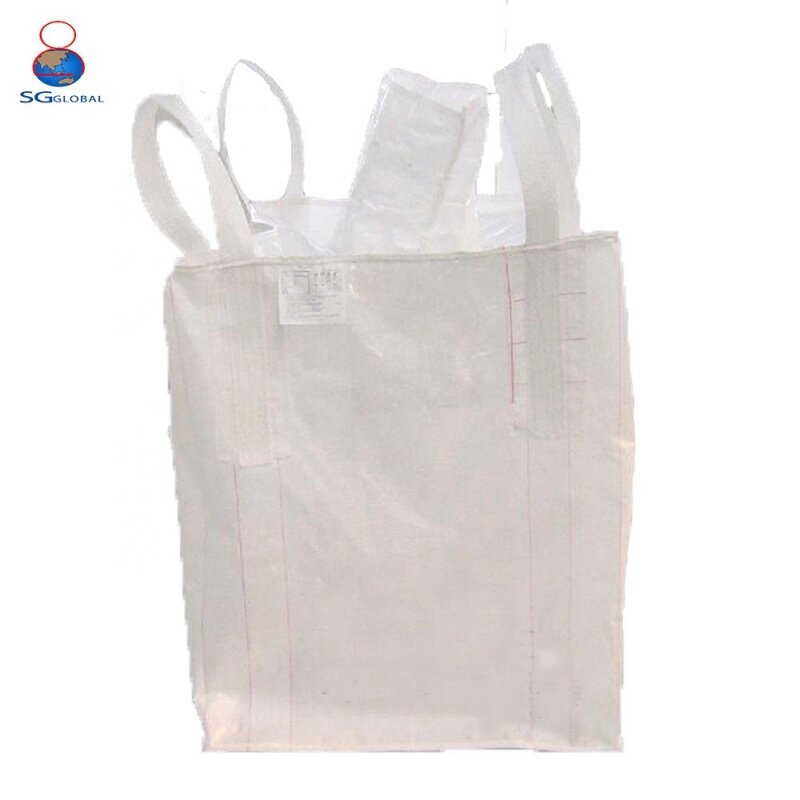 Spersonalizowany produkt 、 polipropylenowe FIBC duża torba PP GRS z certyfikatem fabrycznym 2000KG worek masowy wewnętrzny narożnik 1 Ton Jumbo torba z piaskiem