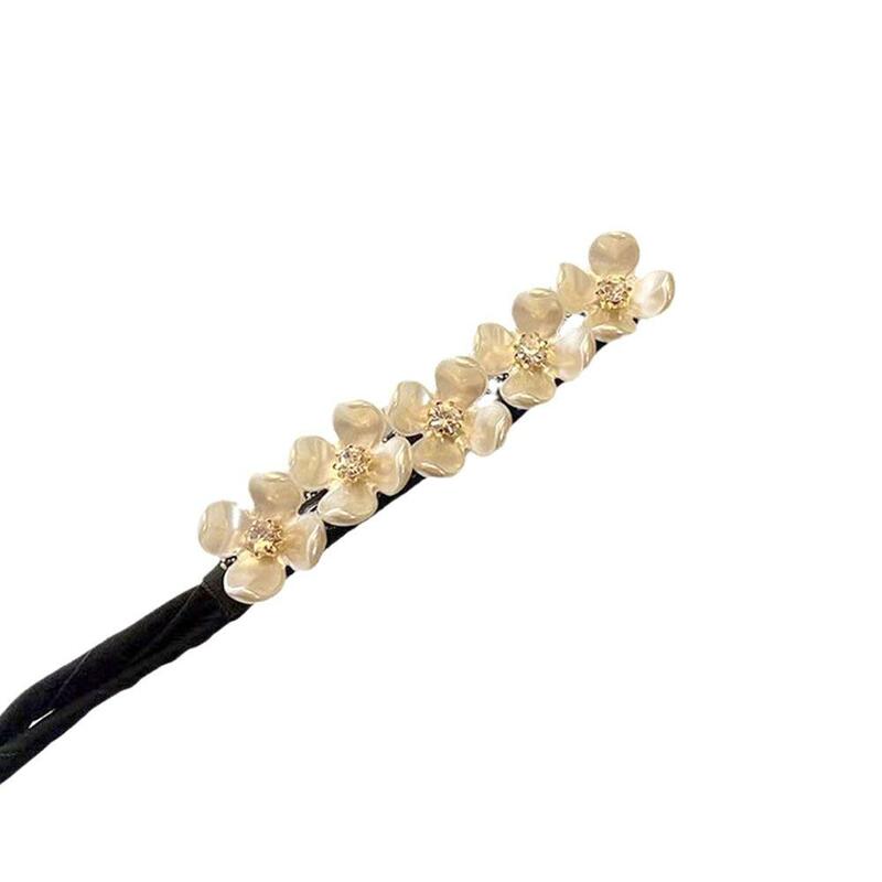 Elegante Pearl Flower Bun Maker, Coreano Preguiçoso Cabelo Curlers, Hairpin, Trança Styling, Styling Tools, Trança, Acessórios para Cabelo, Hai H2X1
