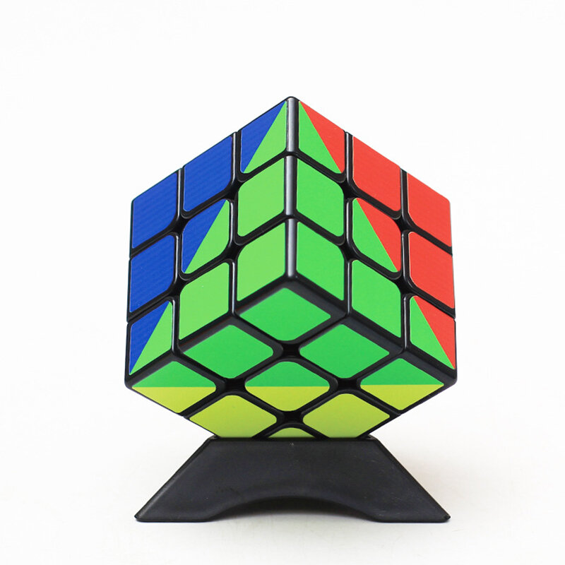 Pegatina de colores para niños, cubo profesional de 3x3x3, Cubo de 3x3, cubo mágico con forma triangular, juguetes educativos para niños