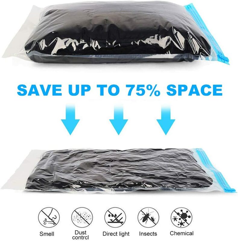 Roll-up Travel Compression Bags for Clothes Luggage Space Saver Bags for Packing Suitcases