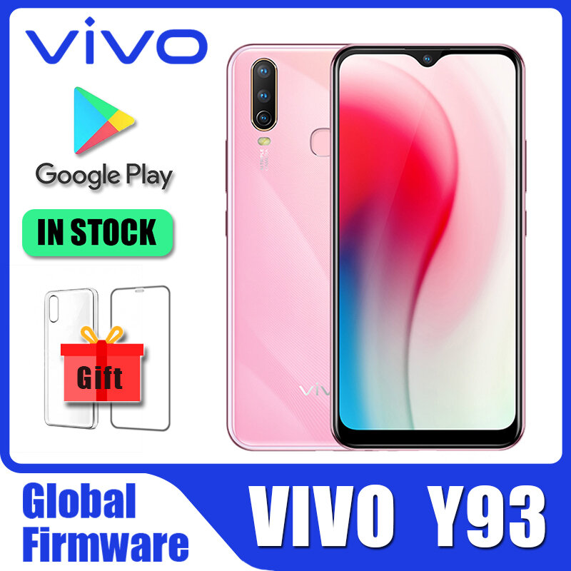 Vivo-Y3 핸드폰, 듀얼 심 스마트폰, 옥타코어 6.35 "워터 드롭 스크린 5000mAh 4G RAM 128G ROM Al 카메라 16MP + 13MP 핸드폰