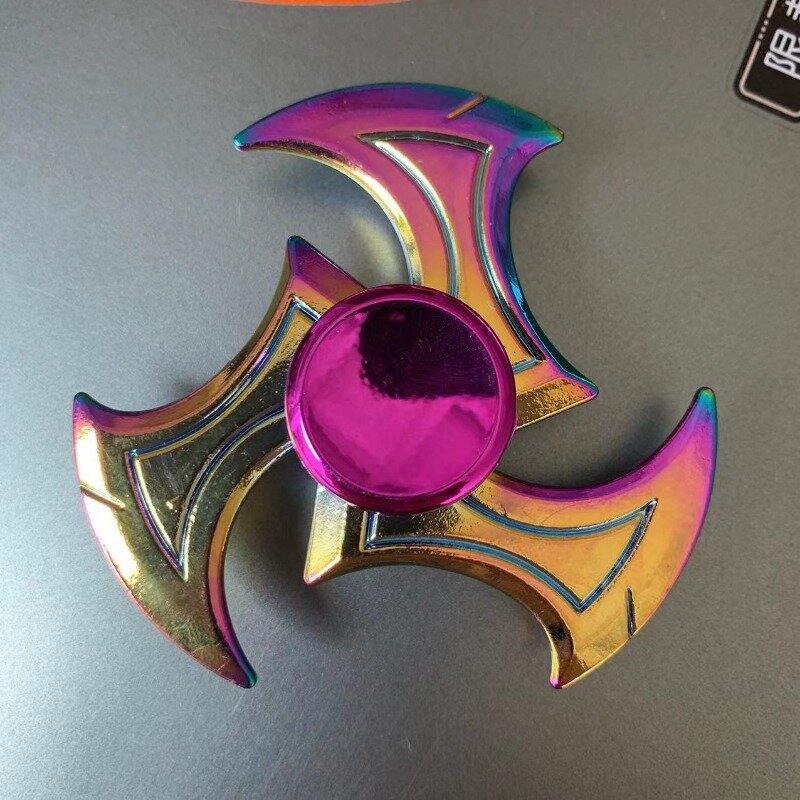 Spinner de mano colorido de Metal para adultos, juguete de descompresión de aleación de arcoíris EDC para aliviar el estrés, 28 estilos, venta al por mayor