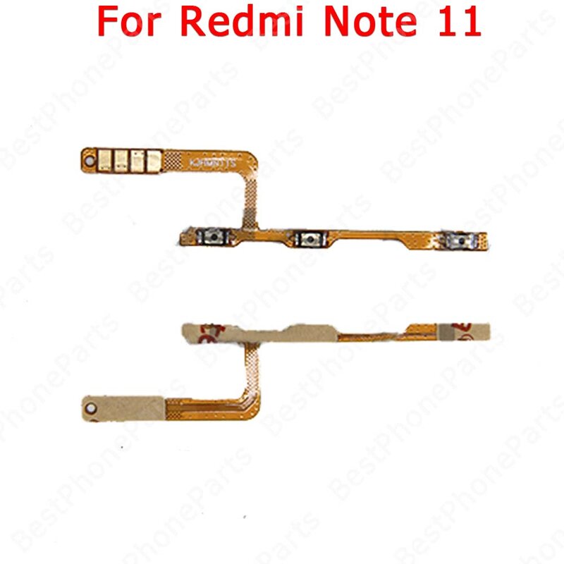 Para Xiaomi Redmi Note 10 10S 11 Pro 5G 11S botón lateral reparación encendido apagado Volumen de repuesto nuevo interruptor Cable flexible de silencio