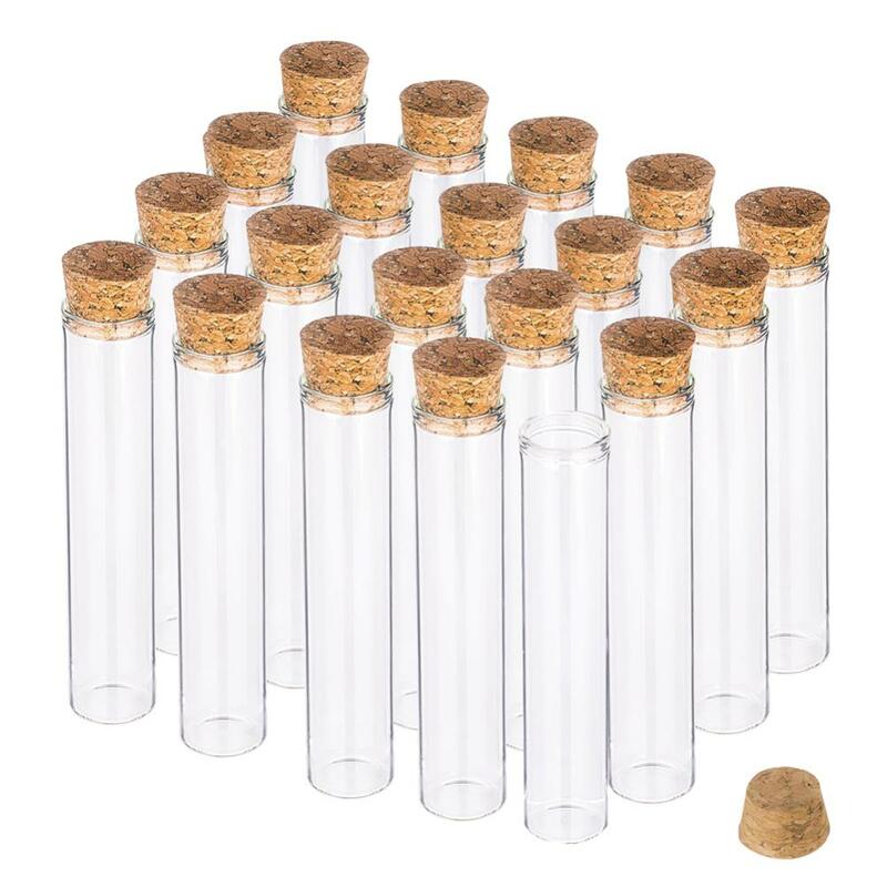 20pcs transparente desejando garrafa 30ml garrafas de vidro vazias com rolha de cortiça recipiente de armazenamento de jóias frascos decoração de festa de casamento
