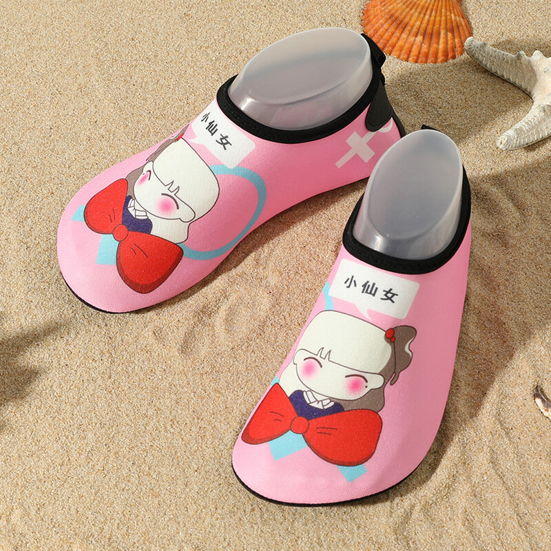Детские быстросохнущие Нескользящие босоножки для пляжа и воды, уличные удобные акватуфли для мальчиков и девочек, мягкие плавательные туфли