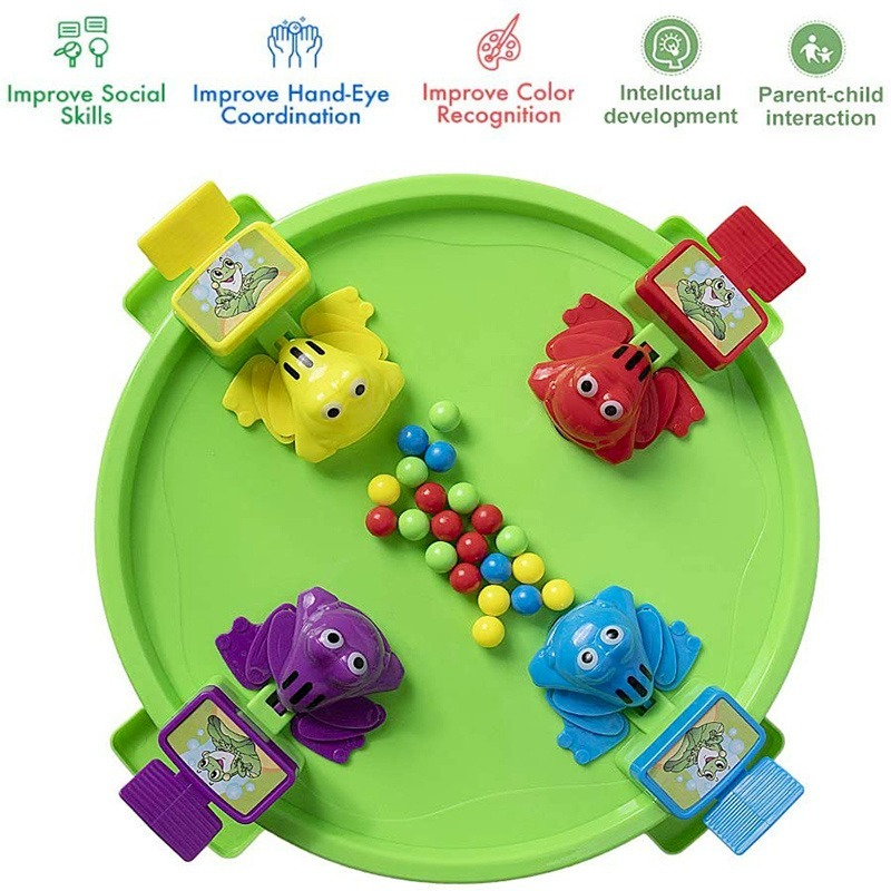 Zabawna głodna żaba jeść fasola strategia gra dla dzieci i dorośli rodzina kolekcja tablica interaktywna gra zabawki antystresowe