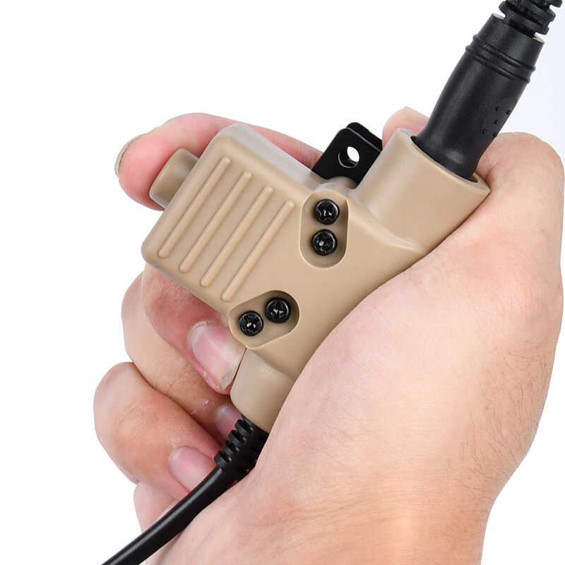 Wadsn U94 PTT ปลั๊กอะแดปเตอร์ทหาร Z113 Motorola Midland Kenwood plug PTT สำหรับ TYT F8 Baofeng วิทยุ UV-5R walkie talkie