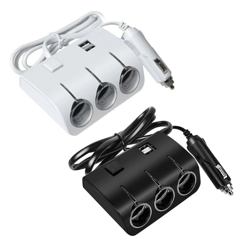 Cigarette Socket 2 USB Splitters 12V 24V Outlet Power Adapter Car Drop Shipping