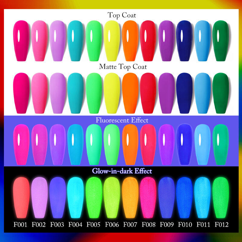 UR SUGAR-esmalte de uñas en Gel, barniz fluorescente de neón que brilla en la oscuridad, rosa, verde, rosa, rojo, amarillo, para Nail Art, UV, LED, 7,5 ml