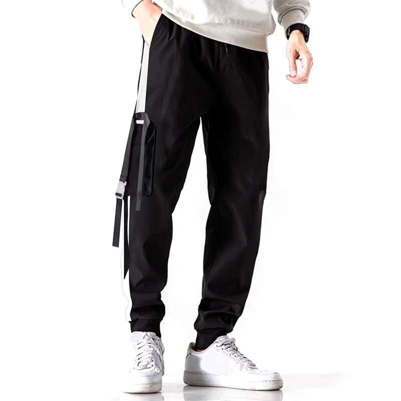 Men's Trendy Cargo Pants With Multi Pockets, Classic Design, Casual Streetwear Drawstring Loose Fit Joggers For Outdoor Fall Wi