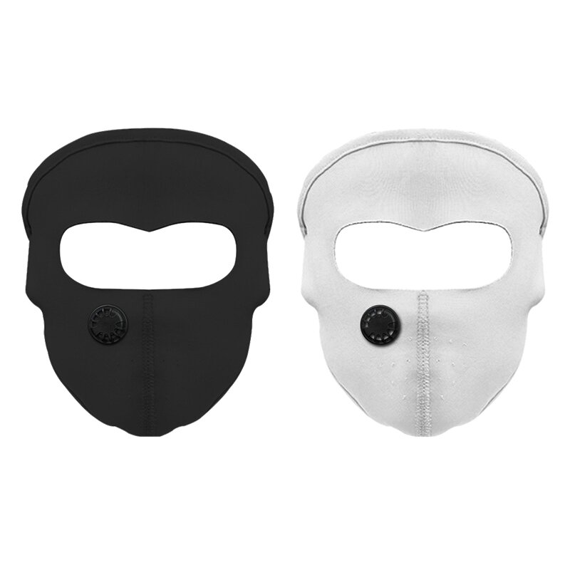 Mascarilla facial completa con válvula de respiración, máscara para montar al aire libre, antisaliva y antipolvo