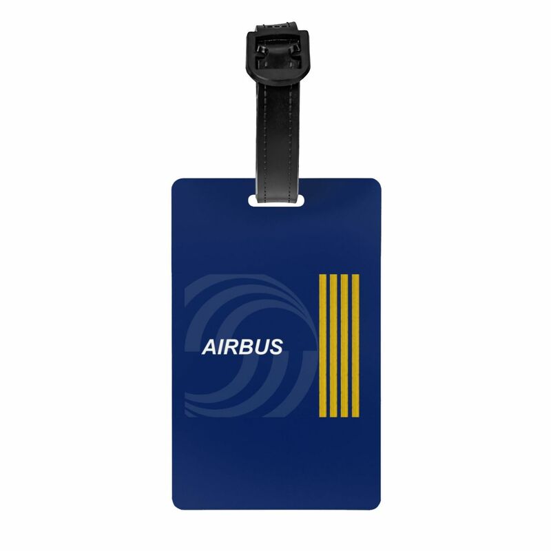 Etiquetas de equipaje de piloto de caza Airbus para maleta de viaje, cubierta de privacidad de avión de aviación, etiqueta de identificación