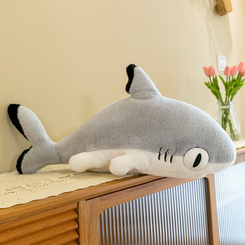 Sharkitty Anime Boneca De Pelúcia Almofada para Crianças, Travesseiro Kawaii, Recheado Macio, Tubarão Adormecido, Presentes de Brinquedo, 130cm