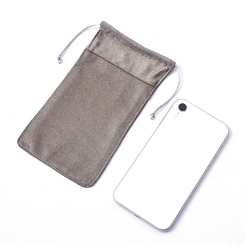 Fibra de prata Anti-Radiação Proteção Bag, telefone bolso Escudo Bag, cordão de alumínio, New Universal Sinal Blindagem Bag