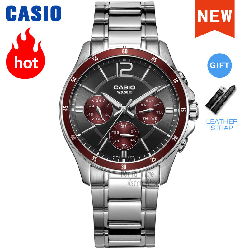 Đồng hồ đeo tay nam Casio đồng hồ đeo tay nam hàng đầu thương hiệu thạch anh sang trọng relogio masculino reloj hombre erkek kol saati montre homme zegarek meski MTP-1374