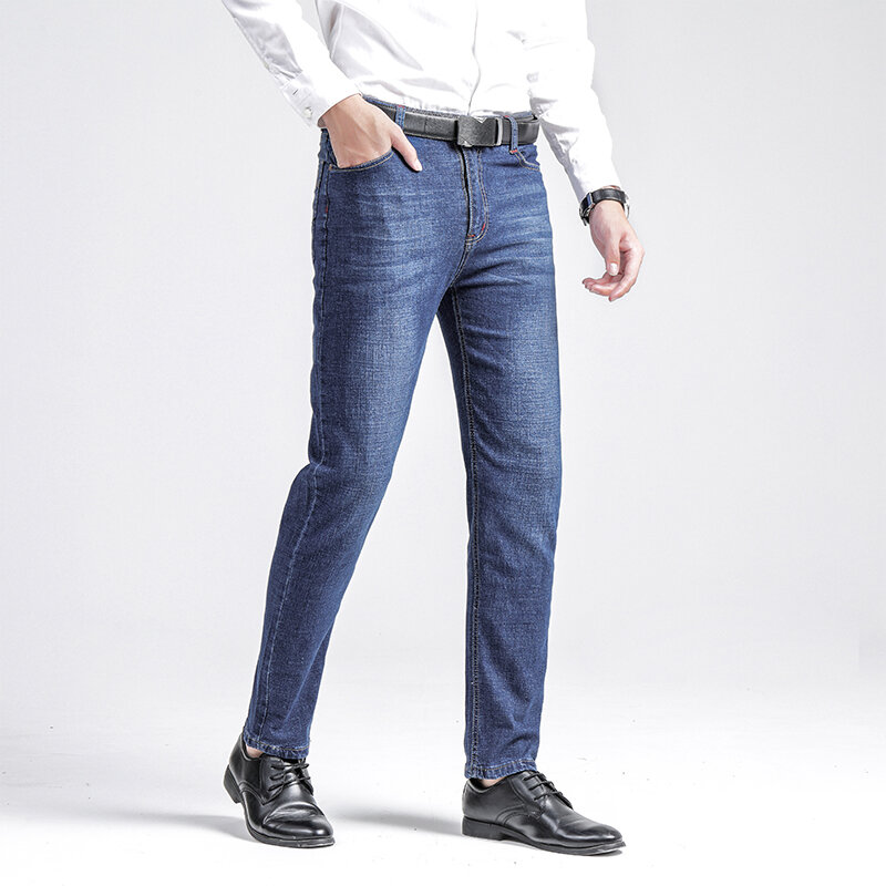 Mode Losse Zakken Met Rits Koreaanse Jeans Heren 2024 Lente Herfst Nieuwe Oversized Effen Kleur All-Match Casual Broek