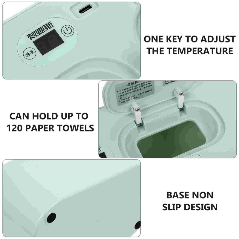 Aquecedor termostático portátil para bebê, Wet Wipe Warmer, Tecido usando toalhetes, Máquina de aquecimento, Branco, USB