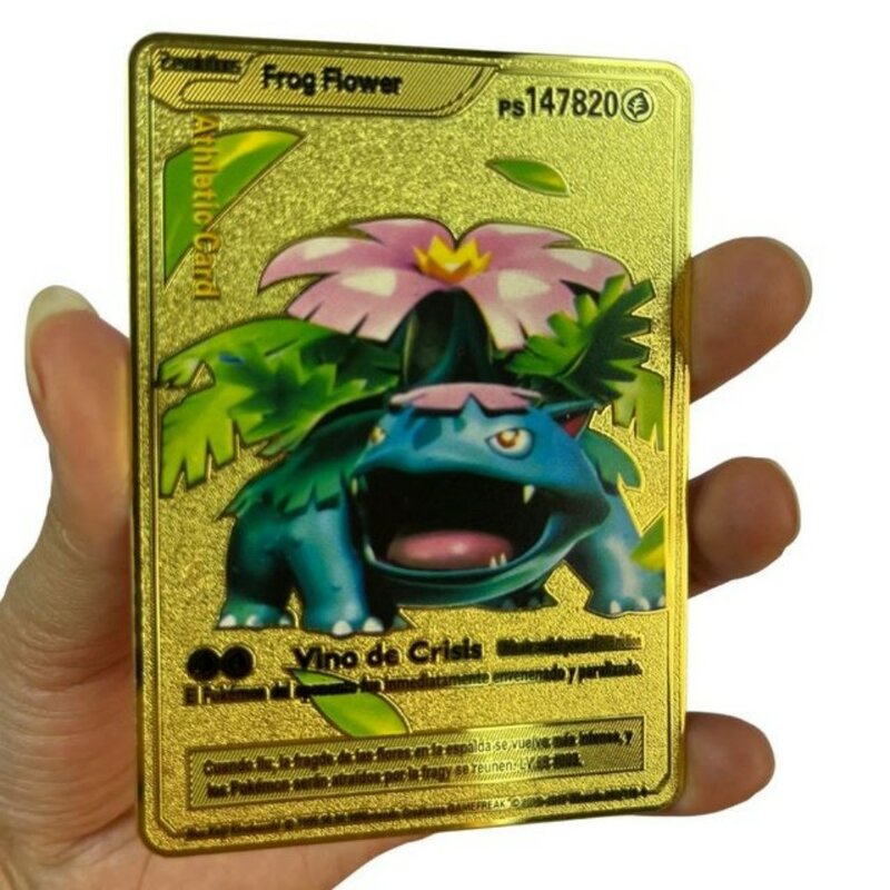 Cartas de metal Pokémon gx vmax de 10000 puntos, charizard, edición limitada dorada, regalo para niños, colección de juegos