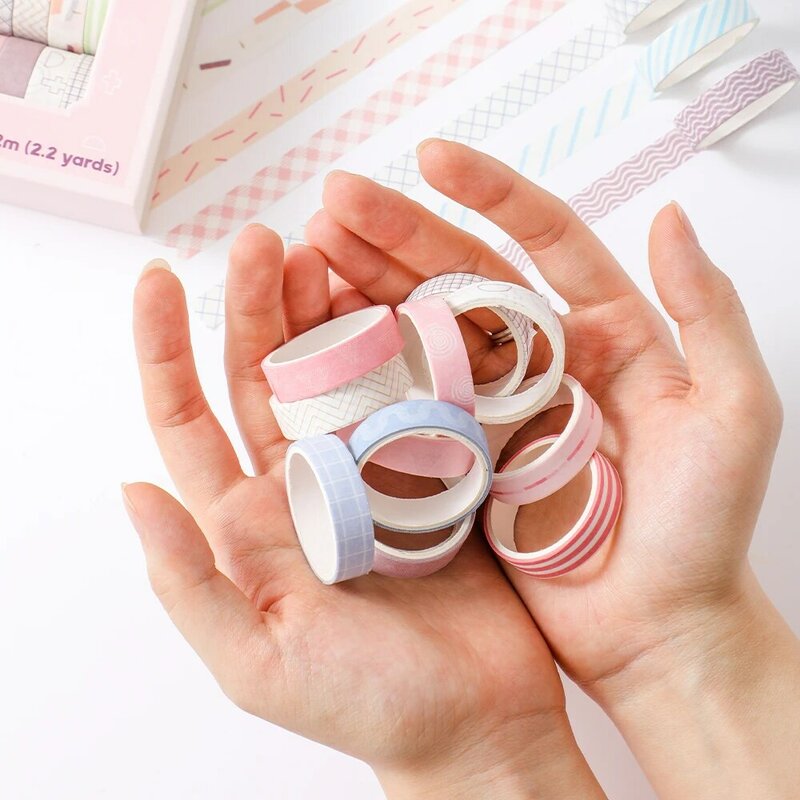 20 rolls Washi Tape Set Simple Thin Masking Tape For DIY Arts Crafts Gift Wrapping Journaling Scrapbooking Labeling Coding Deco