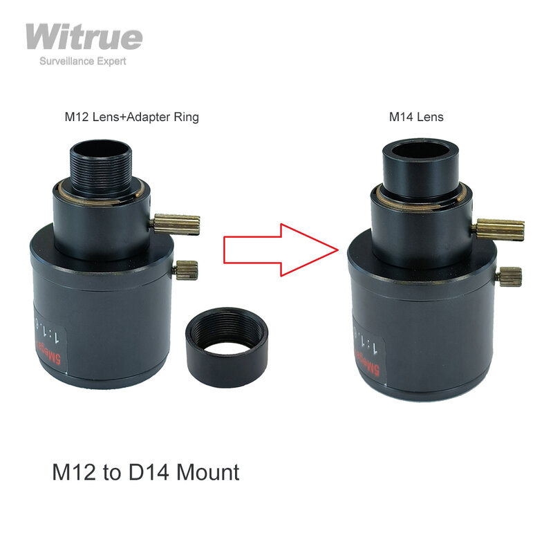 Witrue M12 to D14 Adapter Ring CCTV Accessories