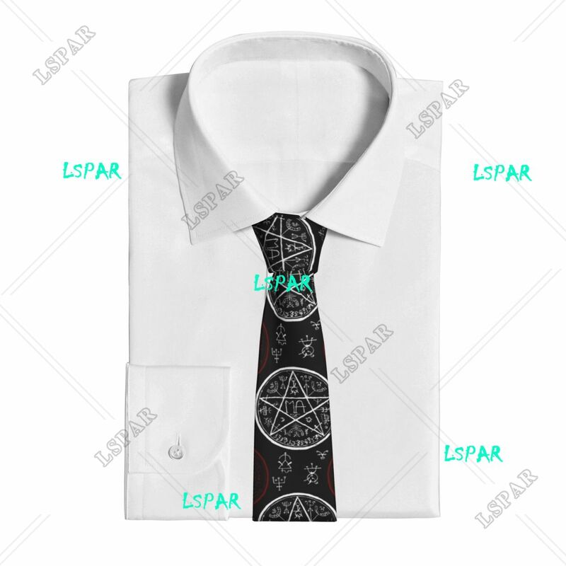Pentagram And Mystic Symbols Tie For Men Women Necktie Tie Clothing Accessories