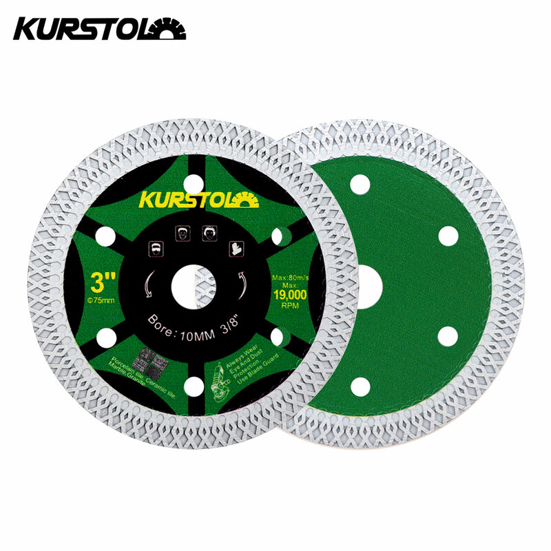 Kursty-disco de corte de 75mm, barra de acero, madera, azulejo, Metal, hormigón, plástico, goma, aluminio, cortador de cerámica, Mini disco de amoladora