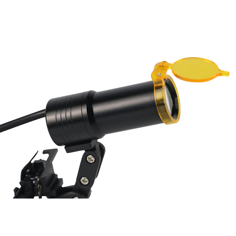 5W LED faro dentale portatile lampada frontale orale dentista lente di ingrandimento strumento di luminosità regolabile filtro giallo batteria ricaricabile