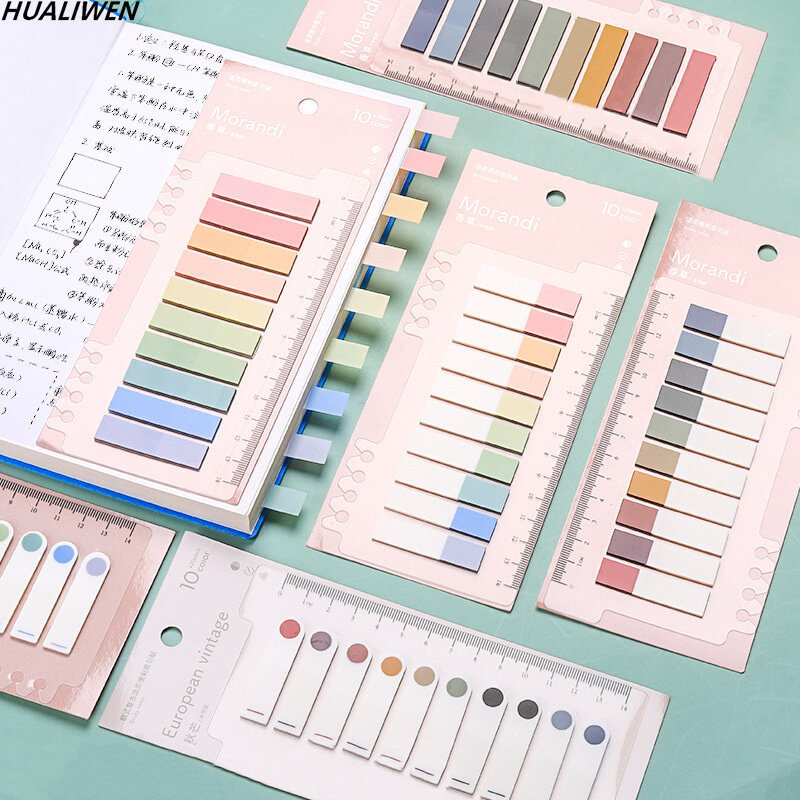 2Pcs PET Waterproof Planner Stickers Index Bookmark Stationery Stickery Notes School Supplies