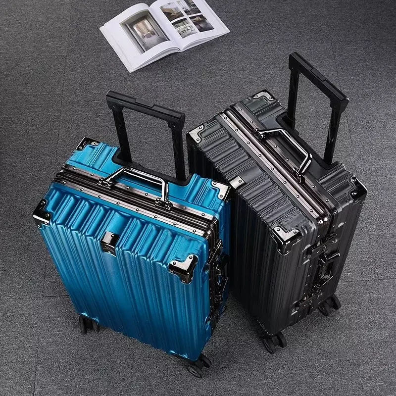 Trolley gepäck 20 24 26 28 Zoll Aluminium rahmen Roll gepäck koffer Reisekoffer auf Rädern Zahlens chloss Handgepäck