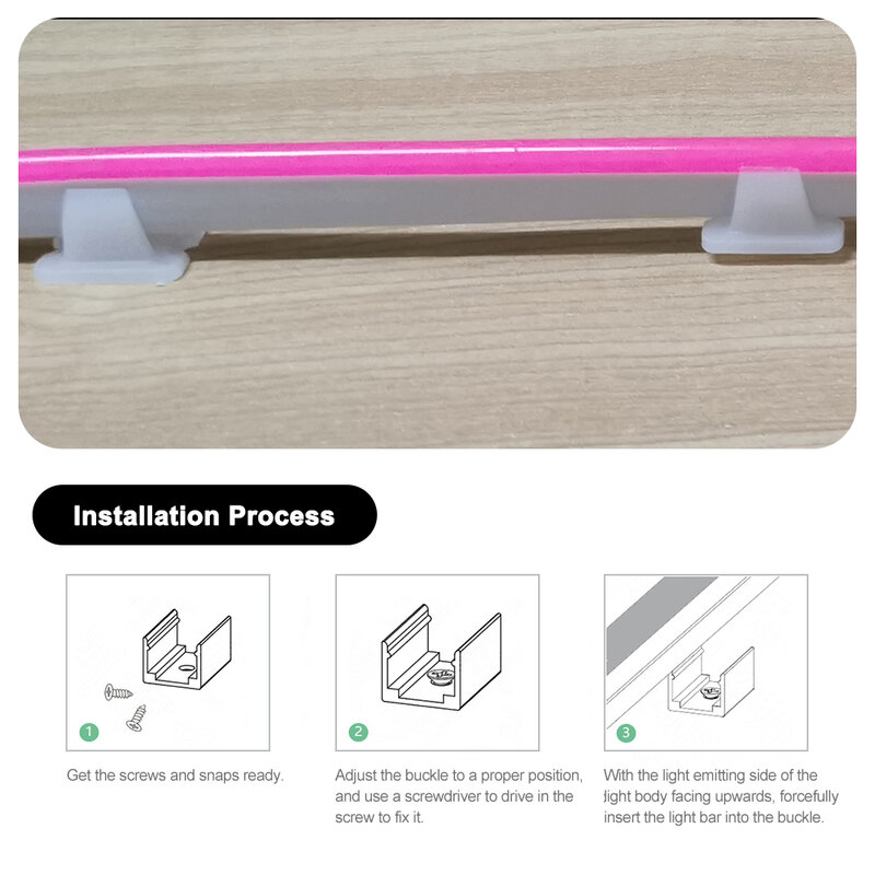 Led Connector Fix Clips Plastic Accessories Mounting Fixing on Wall For 6MM 8MM 10MM 12MM RGB 5050 Neon Strip Light 5pcs-100pcs
