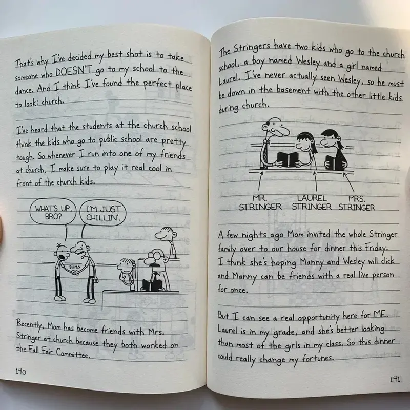 Half Set 8 Books Diary of Wimpy Kid English Book Diary of Wimpy Kid Boxed Children's Fiction Books Libros