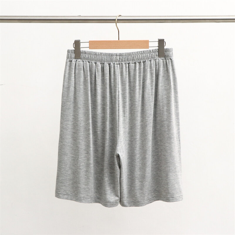 2024 Men's Summer Casual Shorts Homewear Pants Sleep Bottoms Male Soft Modal Trousers Oversized Thin Stretch Short Pants