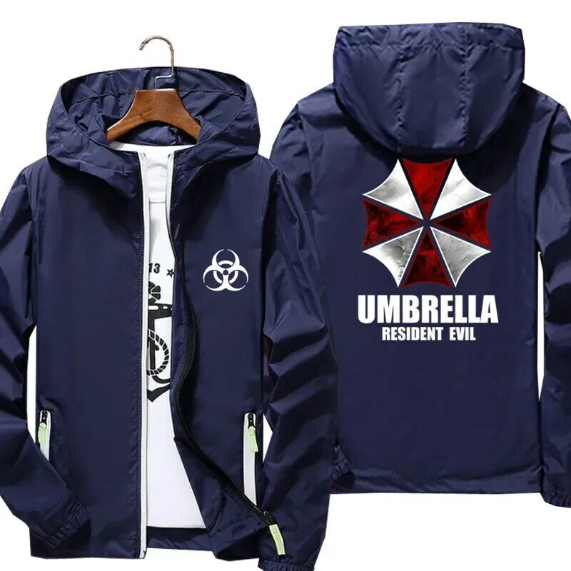 Men's movie umbrella, reflective thin jacket, sunscreen, skin, hooded windbreaker, pilot sports jacket, beach, bicycle, pilot, l