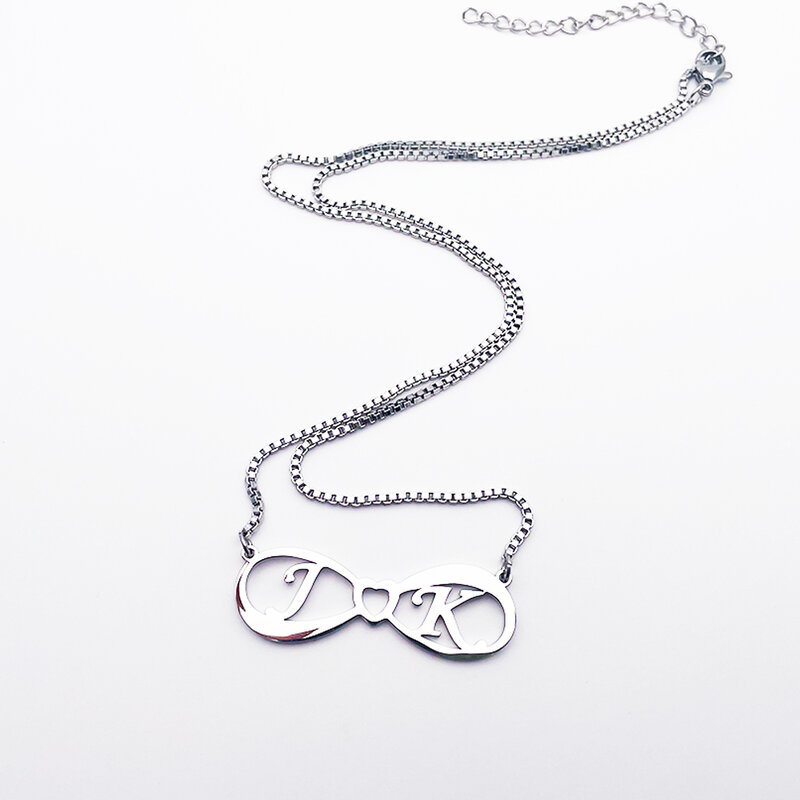Tangula-Collar personalizado de acero inoxidable con letras, nombre infinito, regalo de Gargantilla para mamá, inscripción de joyería para mejor amiga