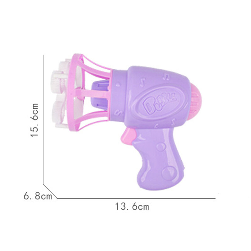 Mainan anak-anak, mesin sabun gelembung bentuk pistol otomatis untuk hadiah anak-anak