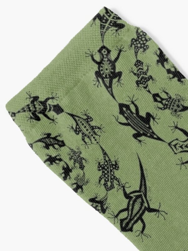 Calcetines personalizados de lagartos en espiral para hombres y mujeres, regalos de navidad estéticos, calcetines de anime