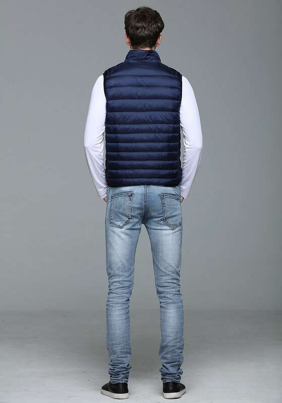 Brand Quality Man 90% White Down Vest gilet ultraleggero portatile cappotto senza maniche uomo Winter Warm Liner