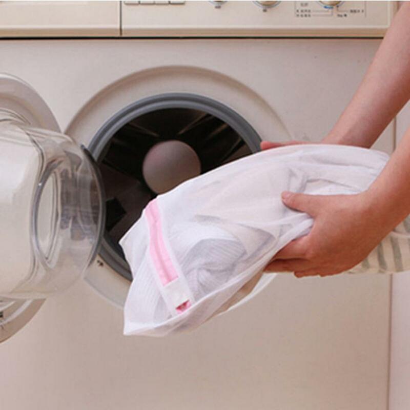 Zipped Laundry Bag Clothes Aid Large Capacity Underwear Bra Socks Washing Machine Net Mesh Bag