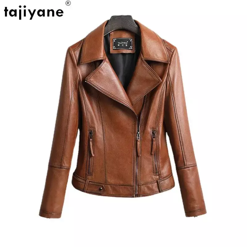 Tajiyane Leather Blazers Women Autumn Genuine Sheepskin Jacket Leather Coat Short Slim Leather Top Jaqueta Couro Feminina SGG943