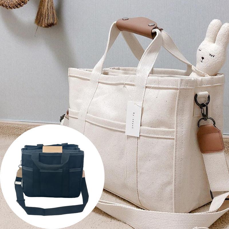Multifuncional Bucket sacola com alça de ombro ajustável, lona, saco de viagem do bebê, portátil, portátil, bolsas