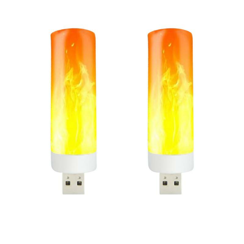 Lumière LED à effet de flamme aste par USB, lanterne en forme de feu, ampoule de flamme pour la maison, le jardin, le camping, l'économie d'énergie
