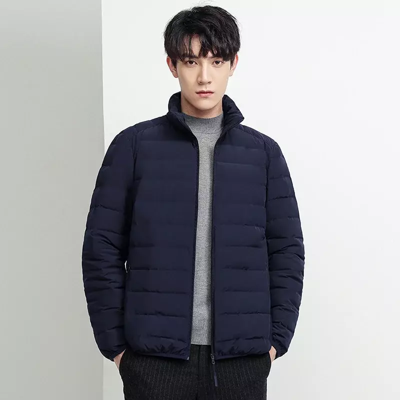 Piumino caldo solido da uomo invernale giacca antivento e Versatile da esterno giacca classica a righe da uomo Casual a quattro colori