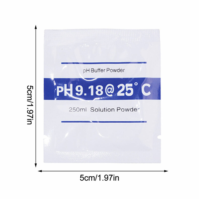 Polvo de calibración para medidor de PH empaquetado individualmente, conjunto de polvo de calibración de PH para agua potable, acuarios, piscinas